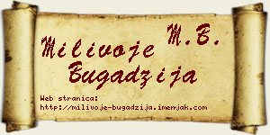 Milivoje Bugadžija vizit kartica
